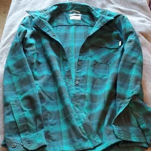 Columbia plaid button up
